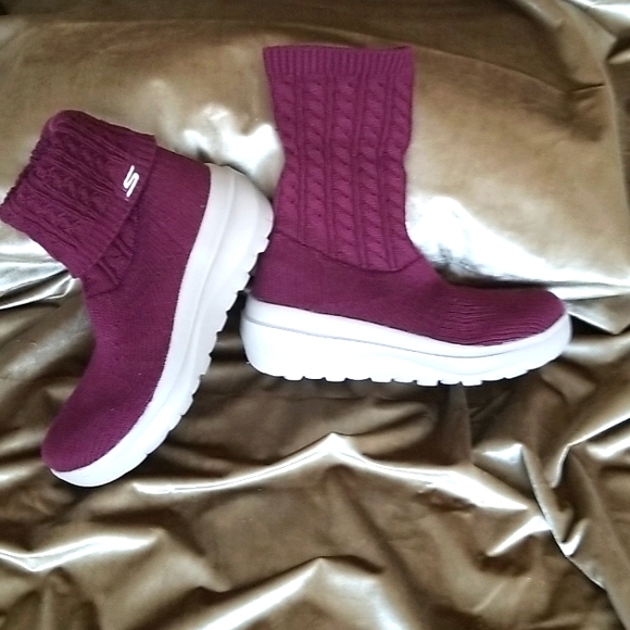 SKETCHERS ON-THE-GO SkyHigh Ultra Air Cooled Goga Mat Knit Bootie Size 8M - Picture 6 of 11